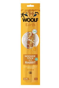 Woolf pochoutka earth noohide XL stick with rabbit 85g