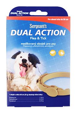 Sergeanťs Dual antiparazitní obojek pro  střední psi 60cm