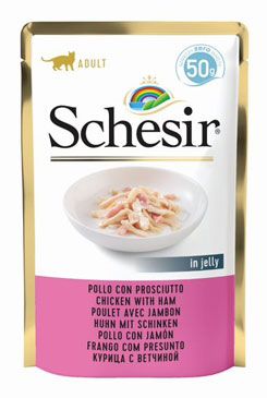 Schesir Cat Kapsa Adult Kuře/šunka 50g