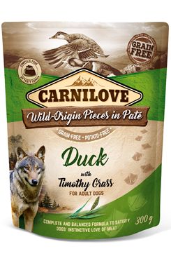 Carnilove Dog Pouch paté duck & timothy grass 300g