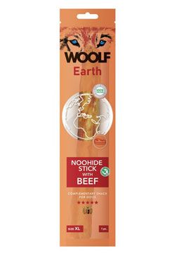 Woolf pochoutka earth noohide XL stick with beef 85g