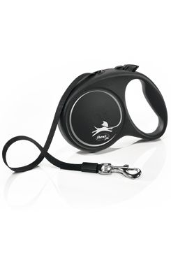 Vodítko Flexi Black Design L pásek 5m/50kg stříbrná new