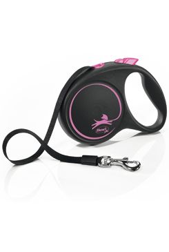 Vodítko Flexi Black Design M pásek 5m/25kg růžová new
