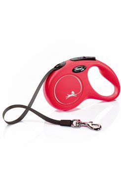 Vodítko Flexi classic new S pásek 5m/15kg červená