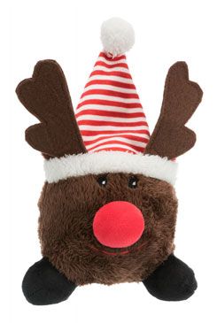 Vánoční Hračka Pes Míček Sob Plyš 18-29cm Tr 1ks