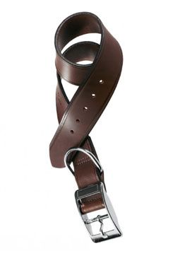 Obojek kožený VIP C 45cmx25mm hnědý