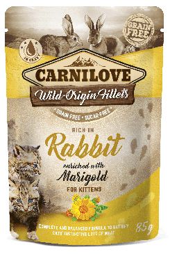 Carnilove Cat Pouch kitten rabbit & marigold 85g