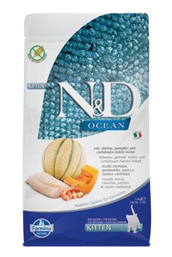 N&d Ocean Cat Kitten Cod & Shrimp&pumpkin&melon 1,5kg