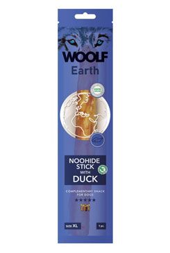 Woolf pochoutka earth noohide XL stick with duck 85g