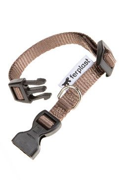 Obojek nylon Club C 32cmx10mm hnědý Fp