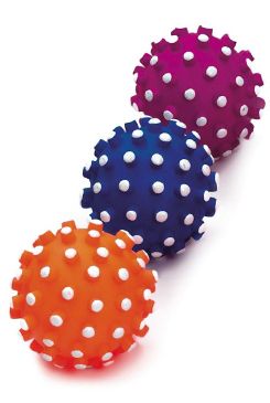 Hračka pes míč bodlinka 6cm latex