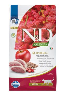 N&d Quinoa Cat Hairball Duck & Cranberry 1,5kg
