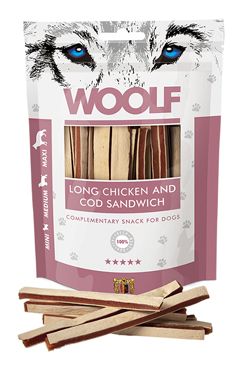 Woolf pochoutka soft chicken and cod sandwich long 100g