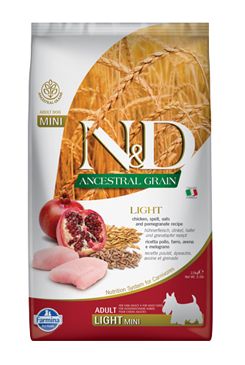 N&d Lg Dog Light Mini Chicken & Pomegr 2,5kg