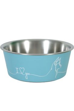 Miska nerez pes Love Dog 400ml modrá Zolux