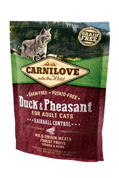 Carnilove Cat duck&pheasant adult hairball control 400g