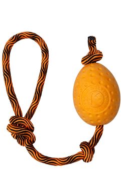 Hračka pes Egg Maxi plovací z TPR oranžová Kiwi