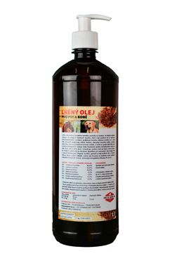 Lněný olej pro koně a psy Zeus  1000ml