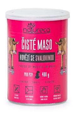 Natureca konzerva hovězí se svalovinou pro psy 400g