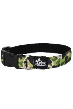 Obojek Dinofashion maskáčový zelený 45/2,5cm