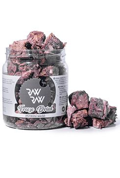 Raw Raw pochoutka mrazem sušené pštrosí maso 90g