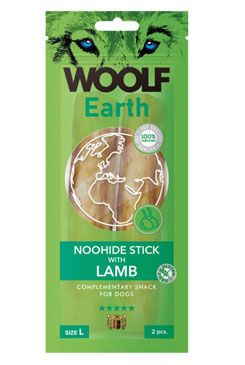 Woolf pochoutka earth noohide L sticks with lamb 85g