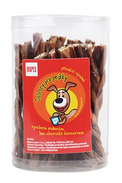 Pochoutka sušená Mapes střívka copánky dóza 25ks