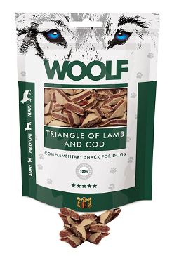 Woolf pochoutka lamb and cod triangle 100g