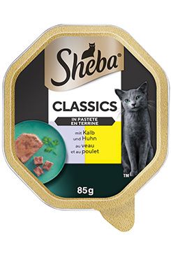 Sheba vanička telecí a kuřecí paštika 85g