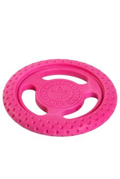 Hračka pes frisbee mini plovoucí z TPR růžová Kiwi