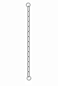 Obojek kovový stahovák dlouhá oka 1-řadý 65cm
