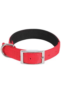 Obojek pes soft nylon červený 25mm/55cm Zolux