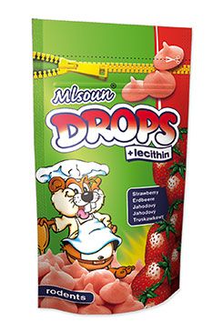 Pochoutka hlodavec mlsoun jahodové dropsy 50g