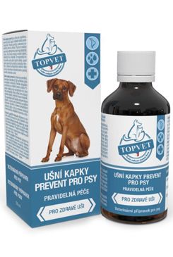 Ušní kapky prevent pro psy Topvet 50ml