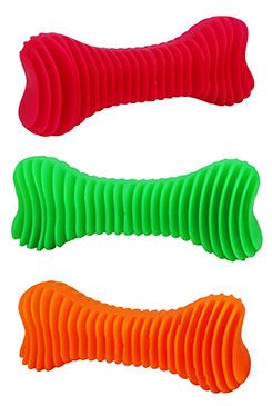 Hračka pes kost dentální  žebrovaná plovací 12cm SP