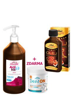 Vitar Artivit sirup 1000ml Denton 100g lososový olej 200ml