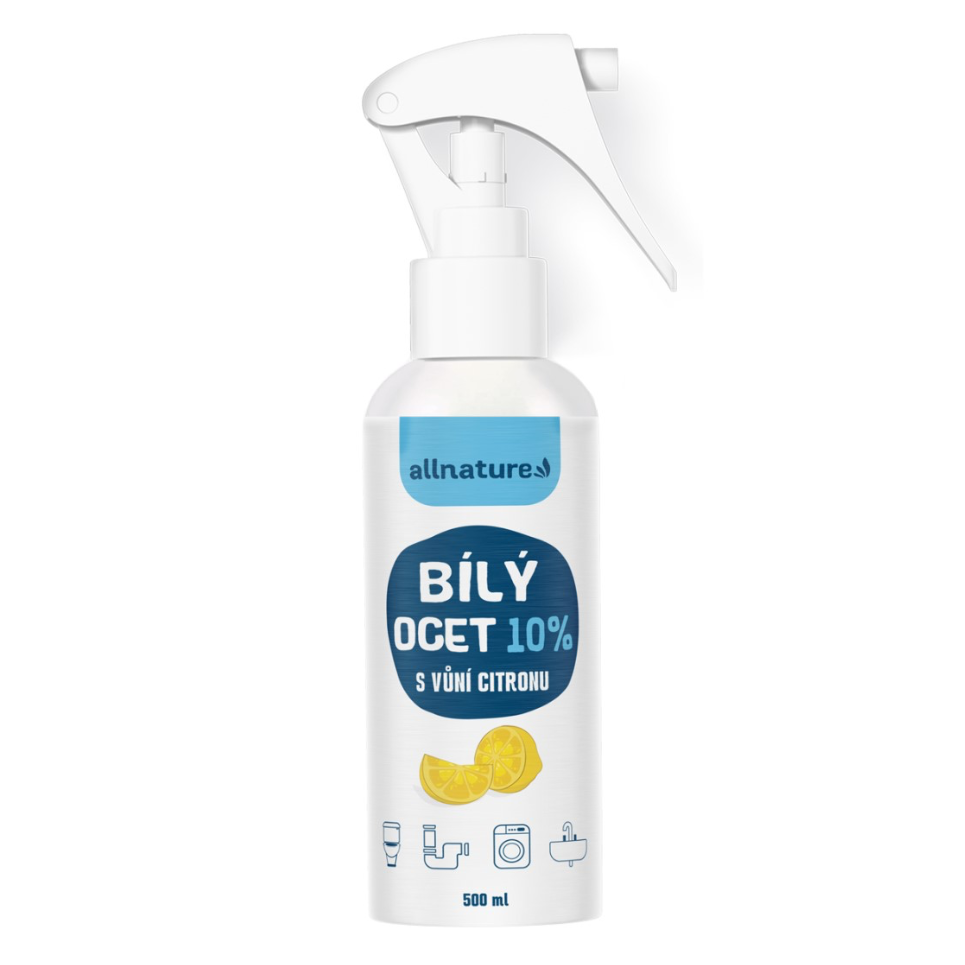 Allnature Bílý ocet 10% s vůní citronu 500 ml