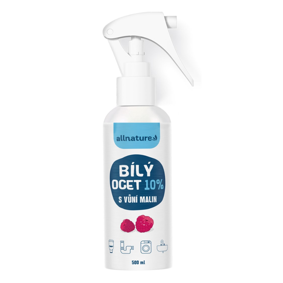 Allnature Bílý ocet 10% s vůní malin 500 ml