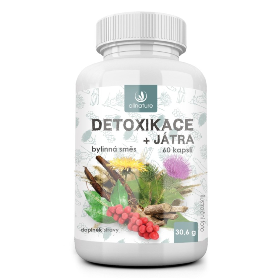 Allnature Detoxikace+játra bylinný extrakt 60 kapslí
