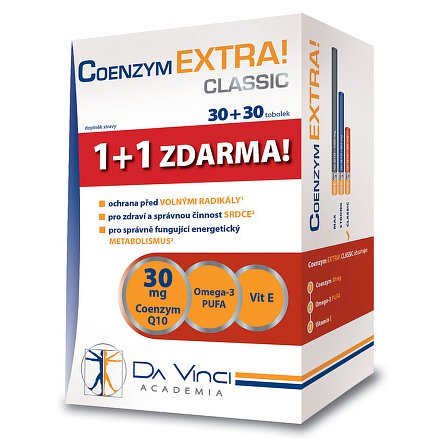 Coenzym EXTRA! Classic 30mg DaVinci 30+30 tobolek