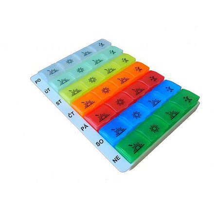 Dávkovač Léků Obzor Typ 04 Týdenní Duhový