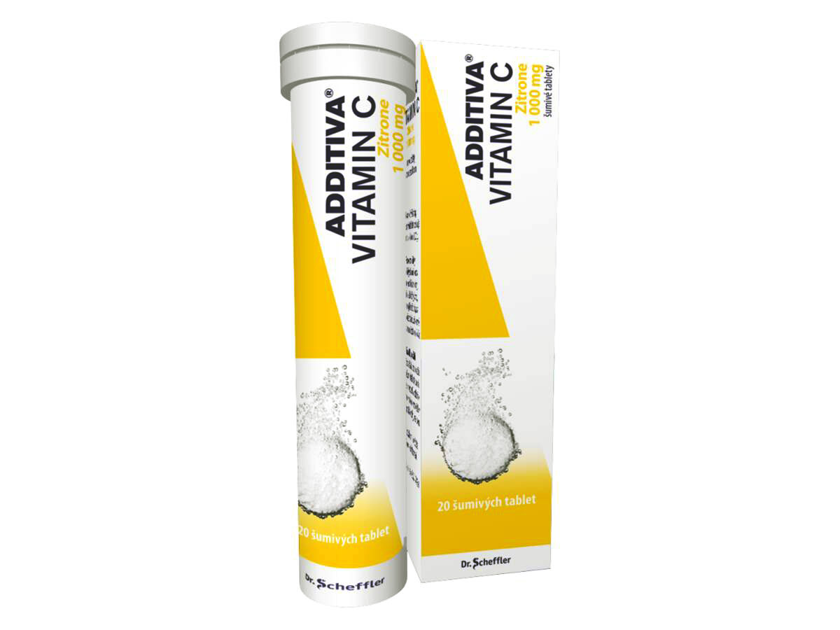 Additiva Vitamin C Zitrone 1000mg 20 šumivých tablet