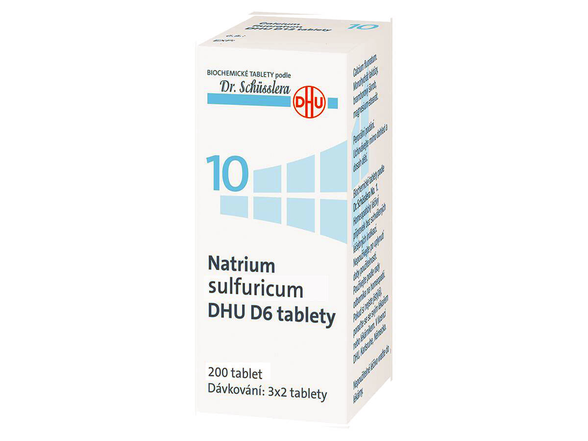 Natrium Sulfuricum DHU D6(D12) 200 neobalených tablet