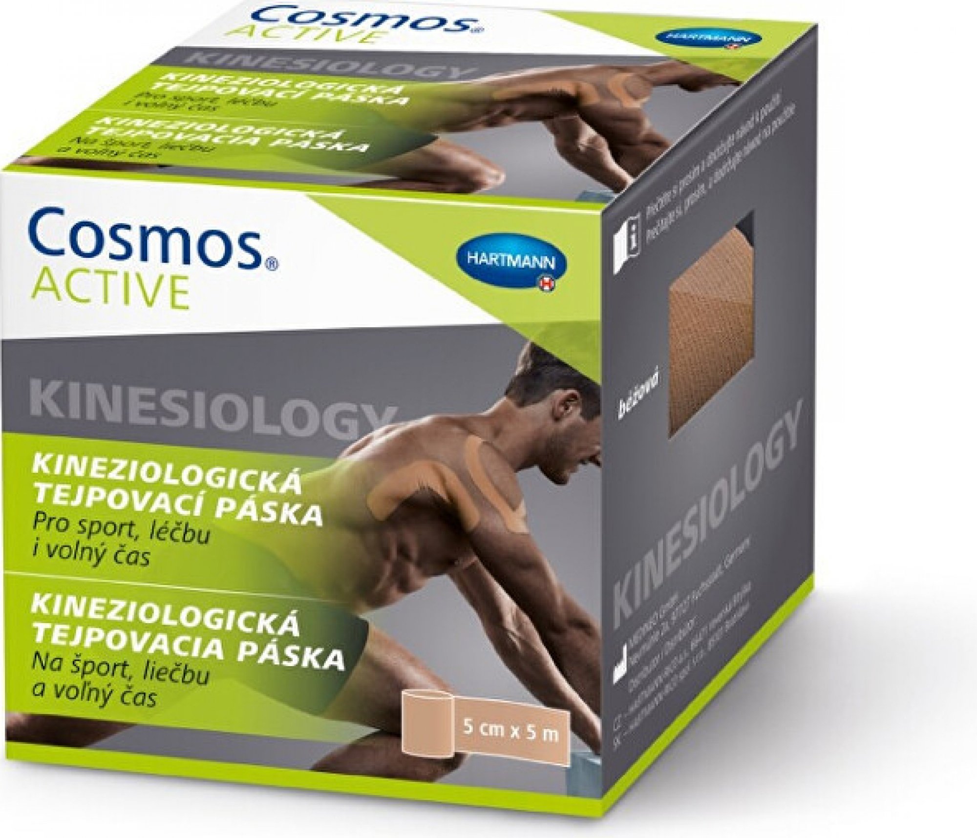 Cosmos Active Kinezio tejpovací páska béžová 5cmx5m