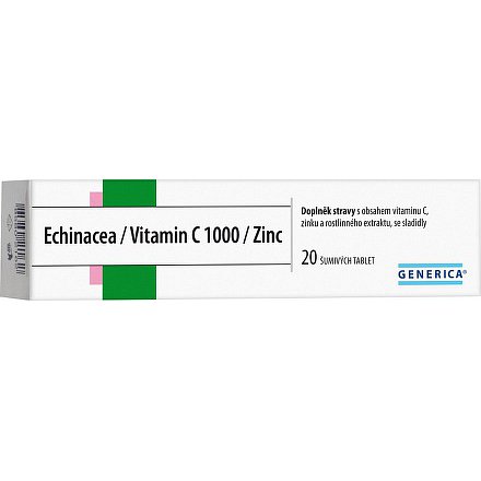 Echinacea/vitamin C 1000/zinc Eff.tbl.20 Generica