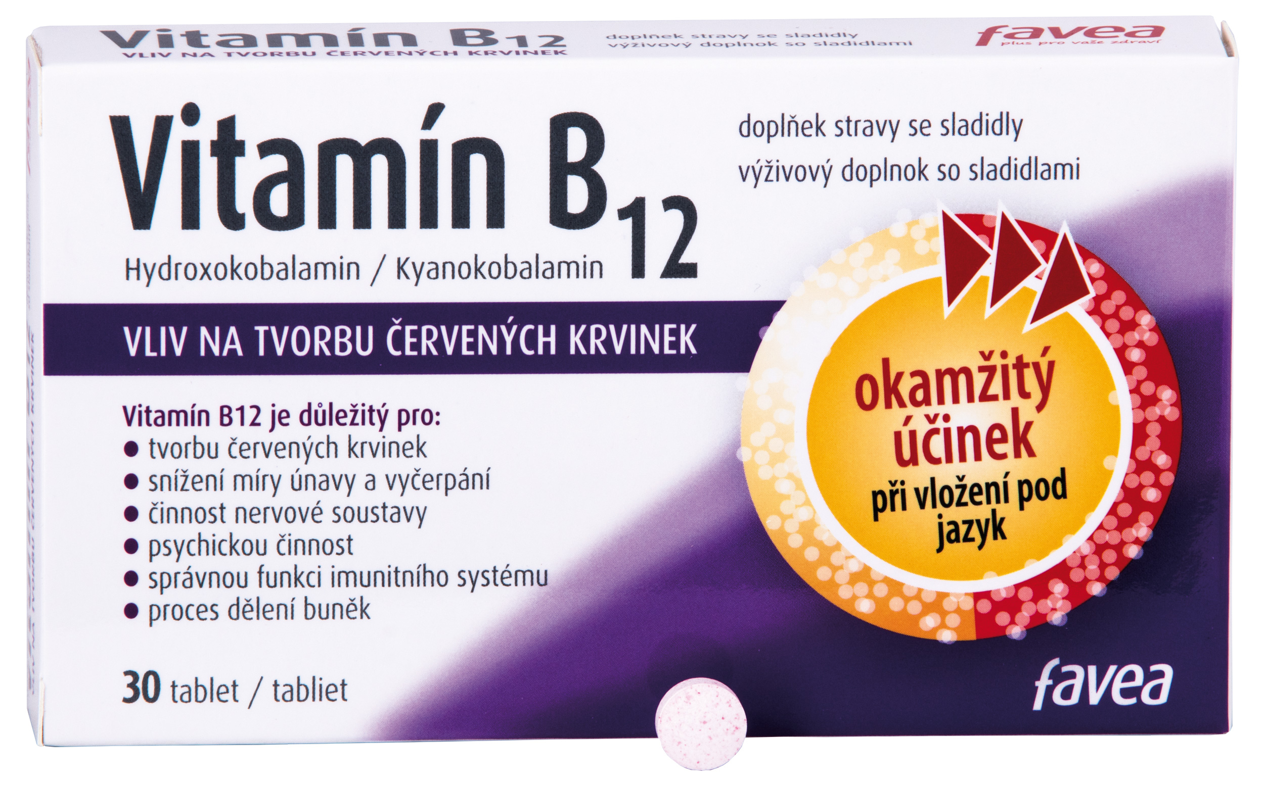 Favea Vitamín B12 30 tablet