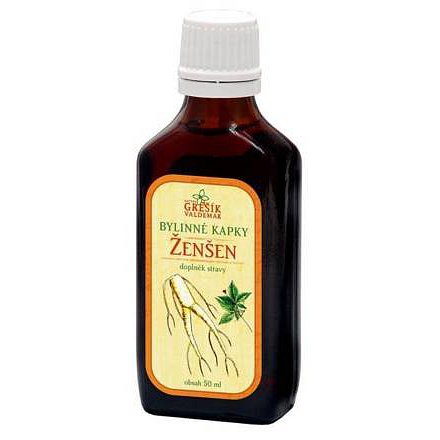 Grešík Bylinné Kapky ženšen 50ml