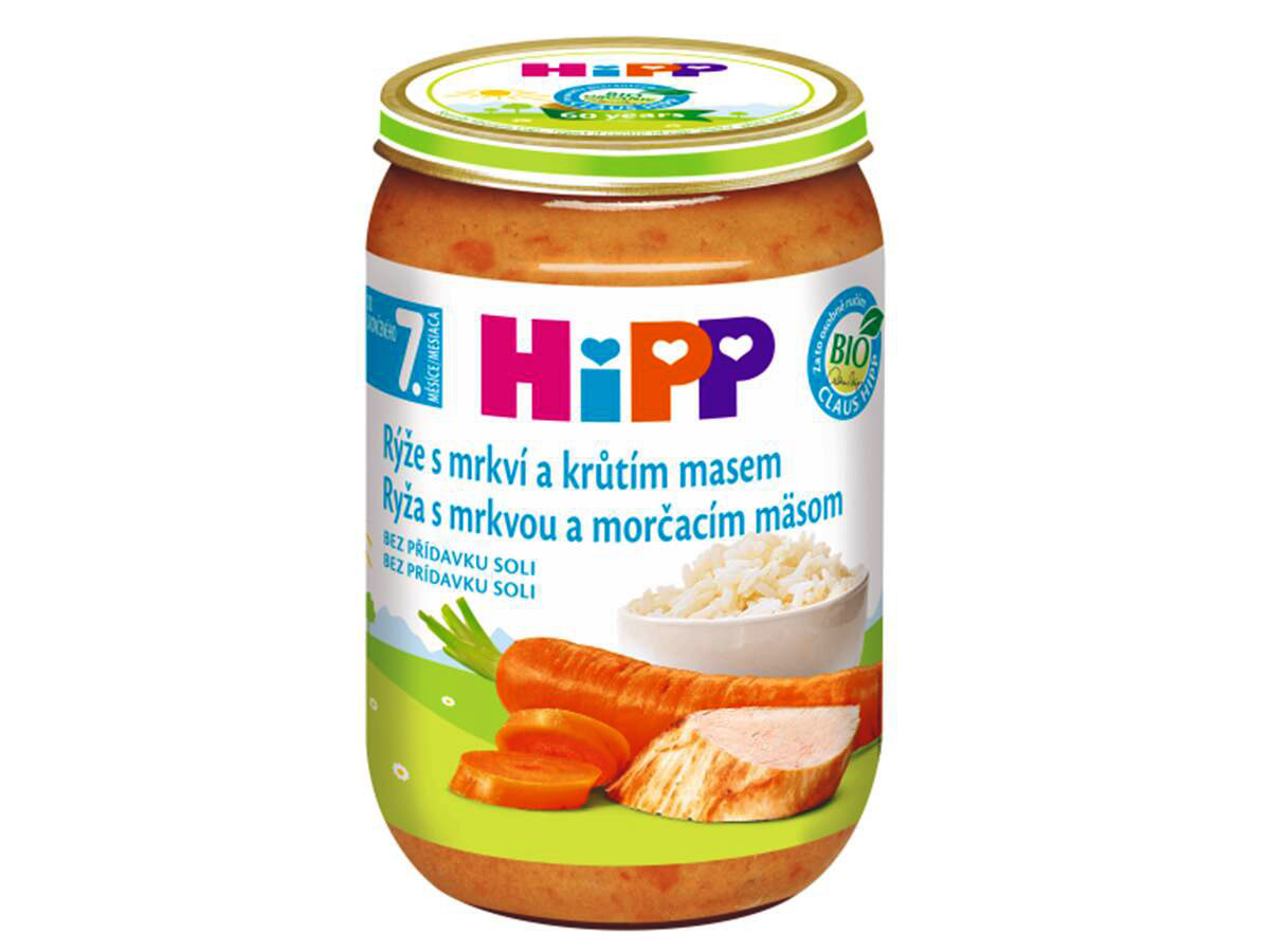Hipp Rýže S Mrkví A Krůtím Masem Bio 8m 220g