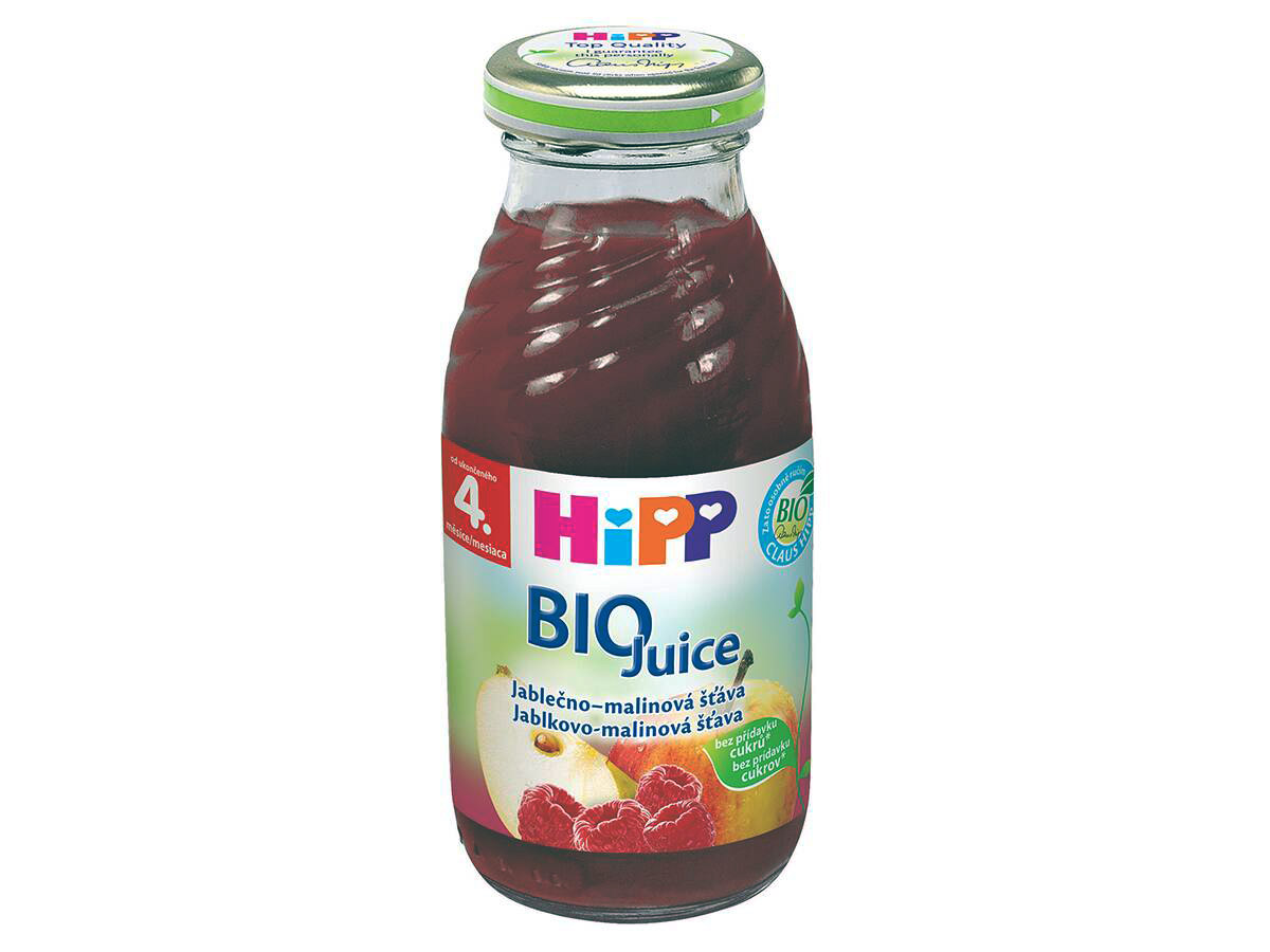 Hipp 100% Jablečno-malinová šťáva Bio 4/6m 200ml