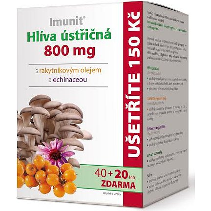 Imunit hlíva ústřičná 800mg rakytníkový olej echinacea 40+20 tobolek